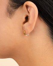 Load image into Gallery viewer, Francisca Dual Tone Thick Micro Hoops
