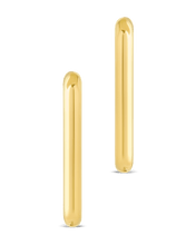 Load image into Gallery viewer, Jana Dual Tone Rectangle Hoops
