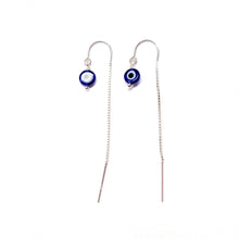 Load image into Gallery viewer, Evil Eye threader earrings
