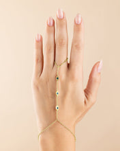 Load image into Gallery viewer, Arielle CZ Evil Eye Hand Chain
