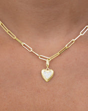 Load image into Gallery viewer, Sterling Silver CZ Heart Charm
