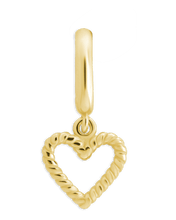 Load image into Gallery viewer, Sterling Silver Braided Heart Outline Charm
