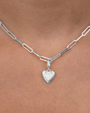 Load image into Gallery viewer, Sterling Silver CZ Heart Charm
