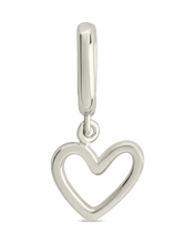 Load image into Gallery viewer, Sterling Silver Polished Heart Outline Charm
