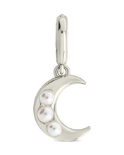 Load image into Gallery viewer, Sterling Silver Pearl Moon Charm
