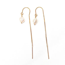 Load image into Gallery viewer, Keshi Pearl threader earrings
