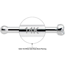 Load image into Gallery viewer, Solid 14K White Gold 1.5mm Genuine Diamond Nose Ring

