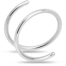 Load image into Gallery viewer, Double Hoop Nose 925 Sterling Silver Spiral Nose Ring - DON GREAT
