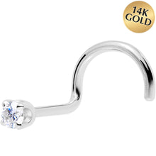 Load image into Gallery viewer, 14k White Gold 2mm Lab Grown Diamond Nose Ring
