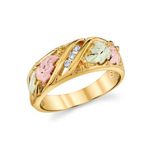 Load image into Gallery viewer, Three Diamond - Black Hills Gold Ladies Ring
