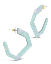 Load image into Gallery viewer, Resin Hex Hoops
