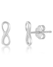 Load image into Gallery viewer, Sterling Silver Heart &amp; Infinity Earring Set of 3
