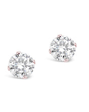 Load image into Gallery viewer, Sterling Silver 5mm CZ Stud Earrings
