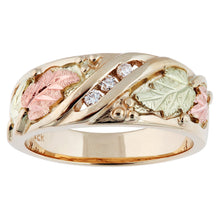 Load image into Gallery viewer, Three Diamond - Black Hills Gold Ladies Ring
