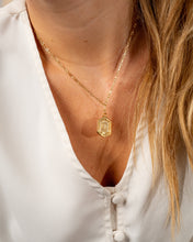 Load image into Gallery viewer, Hexagon Tag Initial Pendant Necklace
