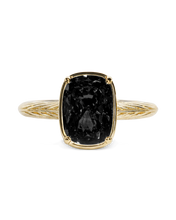 Load image into Gallery viewer, Sterling Silver Mini Black Elongated Cushion Ring
