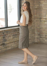 Load image into Gallery viewer, Erica Cotton Twill Midi Skirt - FINAL SALE
