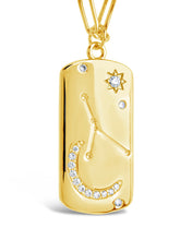 Load image into Gallery viewer, CZ Constellation Dog Tag Pendant Necklace
