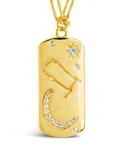 Load image into Gallery viewer, CZ Constellation Dog Tag Pendant Necklace
