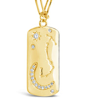 Load image into Gallery viewer, CZ Constellation Dog Tag Pendant Necklace
