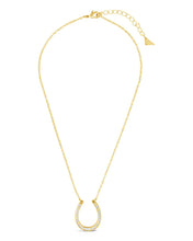 Load image into Gallery viewer, CZ Horseshoe Pendant Necklace
