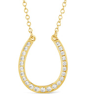 Load image into Gallery viewer, CZ Horseshoe Pendant Necklace
