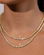 Load image into Gallery viewer, Helene Bezel CZ Tennis Necklace
