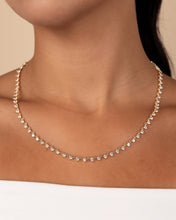 Load image into Gallery viewer, Brigid Staggered CZ Tennis Necklace
