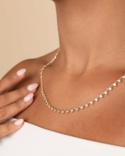 Load image into Gallery viewer, Brigid Staggered CZ Tennis Necklace
