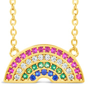 Load image into Gallery viewer, Rainbow CZ Pendant Necklace
