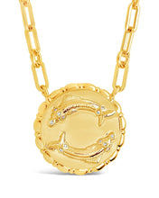 Load image into Gallery viewer, Bold CZ Zodiac Link Pendant Necklace
