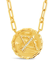 Load image into Gallery viewer, Bold CZ Zodiac Link Pendant Necklace
