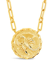 Load image into Gallery viewer, Bold CZ Zodiac Link Pendant Necklace
