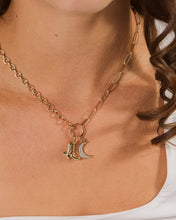 Load image into Gallery viewer, Kelsea CZ Boot &amp; Moon Pendant Charm Necklace
