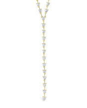 Load image into Gallery viewer, Tasha CZ Stationed Heart Lariat Necklace
