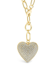 Load image into Gallery viewer, Disco Heart CZ Statement Necklace
