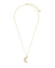 Load image into Gallery viewer, Pave CZ Moon Crescent Pendant
