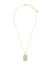 Load image into Gallery viewer, Pave CZ Rounded-edge Rectangle Pendant
