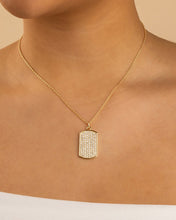 Load image into Gallery viewer, Pave CZ Rounded-edge Rectangle Pendant
