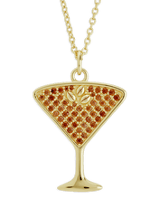 Load image into Gallery viewer, Pave CZ Espresso Martini Pendant
