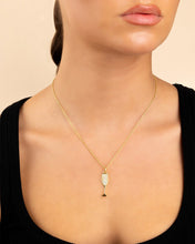 Load image into Gallery viewer, Pave CZ Champagne Flute Pendant

