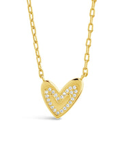 Load image into Gallery viewer, Sterling Silver Mabel CZ Heart Pendant Necklace
