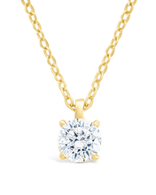 Load image into Gallery viewer, Sterling Silver Round CZ Prong Set Pendant

