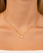 Load image into Gallery viewer, Sterling Silver Emerald Prong Set Pendant
