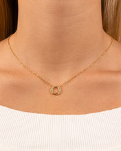 Load image into Gallery viewer, Sterling Silver CZ Interlocking Circle Pendant
