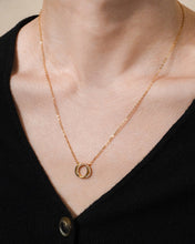 Load image into Gallery viewer, Sterling Silver CZ Interlocking Circle Pendant
