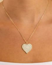 Load image into Gallery viewer, Sterling Silver CZ Statement Heart Pendant
