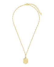 Load image into Gallery viewer, Hexagon Tag Initial Pendant Necklace
