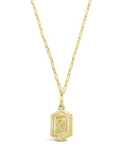 Load image into Gallery viewer, Hexagon Tag Initial Pendant Necklace
