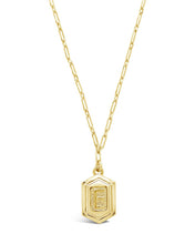 Load image into Gallery viewer, Hexagon Tag Initial Pendant Necklace
